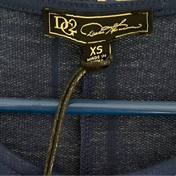 NWT Diane Gilman Navy Maxi with pockets and wraparound belt Size XS - Picture 2 of 3